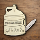 Novelty Cutlery Moonshine Folding Knife 0.88" Stainless Blade Nickel Handle