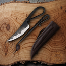 Old Forge Skinner Set Fixed Knife Forged Rail Road Spike Construction OF045