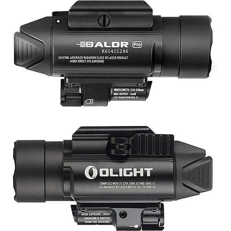 Olight Baldr Pro Tactical Light Black Strobe Water And Impact Resistan Weapon Mountable Aluminum Construction BLDRPROBK1 -Olight - Survivor Hand Precision Knives & Outdoor Gear Store