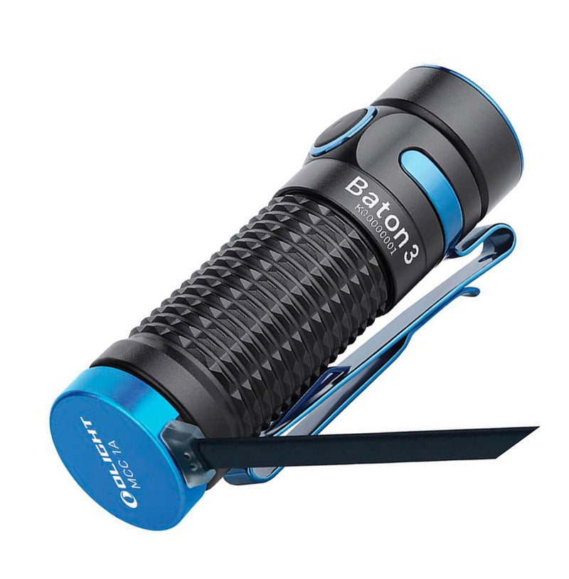 Olight Baton 3 Premium Edition Black Rechargeable Water And Impact Resistan Aluminum Construction TN3KXBK -Olight - Survivor Hand Precision Knives & Outdoor Gear Store