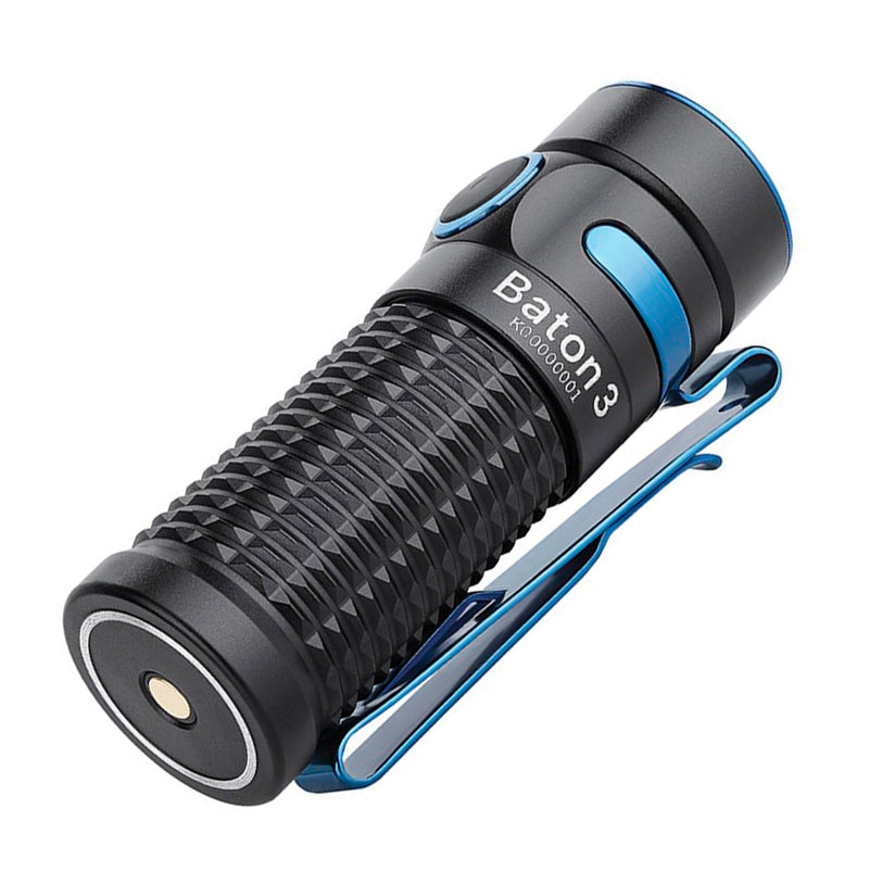 Olight Baton 3 Premium Edition Black Rechargeable Water And Impact Resistan Aluminum Construction TN3KXBK -Olight - Survivor Hand Precision Knives & Outdoor Gear Store