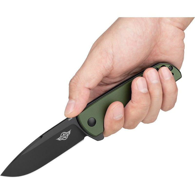 Olight Freeze 2 Linerlock Folding Knife 3.25" Black 154CM Steel Extended Tang Blade OD Green Aluminum Handle FREEZE2ODG -Olight - Survivor Hand Precision Knives & Outdoor Gear Store