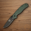 Ontario RAT II Linerlock Folding Knife 3" D2 Tool Steel Blade Green Nylon Handle