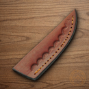Fixed Knife 2.12" Stainless Steel Full Tang Skinner Blade Brown Burlwood Handle
