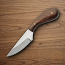 Fixed Knife 2.12" Stainless Steel Full Tang Skinner Blade Brown Burlwood Handle