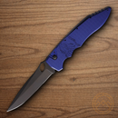 Piranha Knives Auto Predator Folding Knife 4" CPM S30V Steel Blade Blue Aluminum Handle