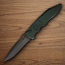 Piranha Knives Auto Predator Tactical Folding Knife 4" CPM S30V Steel Blade Green Aluminum Handle
