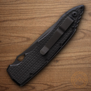Piranha Knives  Auto Mini Predator Folding Knife 3.5" CPM S30V Steel Blade Black Aluminum Handle