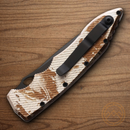 Piranha Knives Auto Mini Predator Tactical Folding Knife 3.5" CPM S30V Steel Blade Camo Aluminum Handle