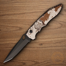 Piranha Knives Auto Mini Predator Tactical Folding Knife 3.5" CPM S30V Steel Blade Camo Aluminum Handle