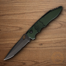 Piranha Knives Auto Mini Predator Tactical Folding Knife 3.5" CPM S30V Steel Blade Green Aluminum Handle