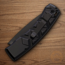 Piranha Knives Auto X Tactical Folding Knife 3.25" 154CM Steel Blade Black Aluminum Handle