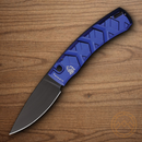 Piranha Knives Auto X Tactical Folding Knife 3.25" 154CM Steel Blade Blue Aluminum Handle