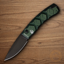 Piranha Knives Auto X Tactical Folding Knife 3.25" 154CM Steel Blade Green Aluminum Handle.