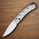 Piranha Knives Auto X Folding Knife 3.25" 154CM Steel Blade Silver Aluminum Handle