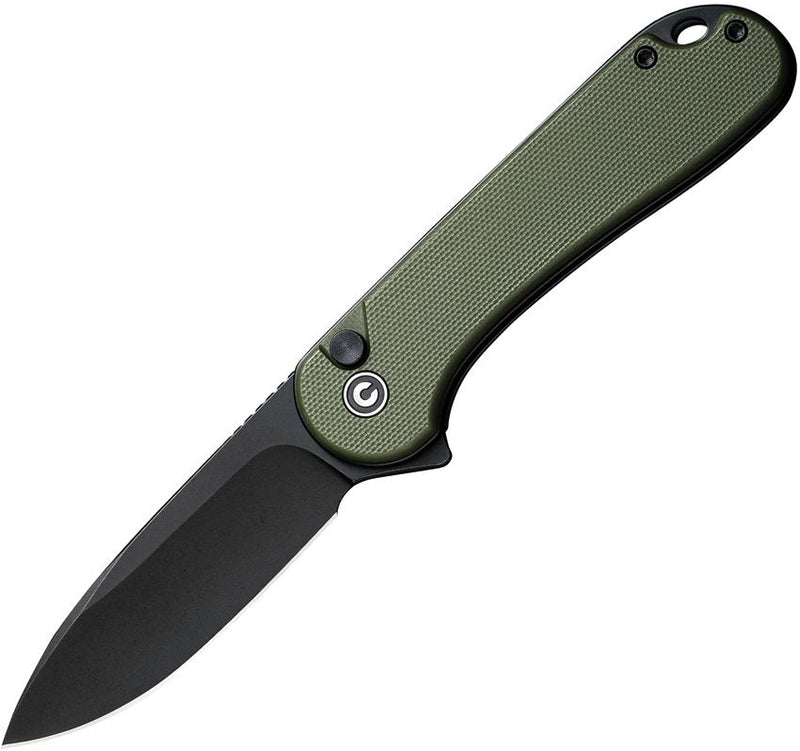 Civivi Elementum II Button Lock Folding Knife 3" Nitro V Steel Drop Point Blade OD Green G10 Handle 18062P3 -Civivi - Survivor Hand Precision Knives & Outdoor Gear Store