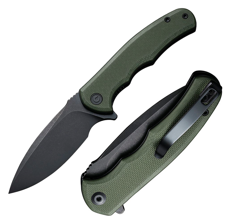 Civivi Mini Praxis Linerlock Folding Knife 3" D2 Tool Steel Drop Point Blade Green G10 Handle 18026C1 -Civivi - Survivor Hand Precision Knives & Outdoor Gear Store