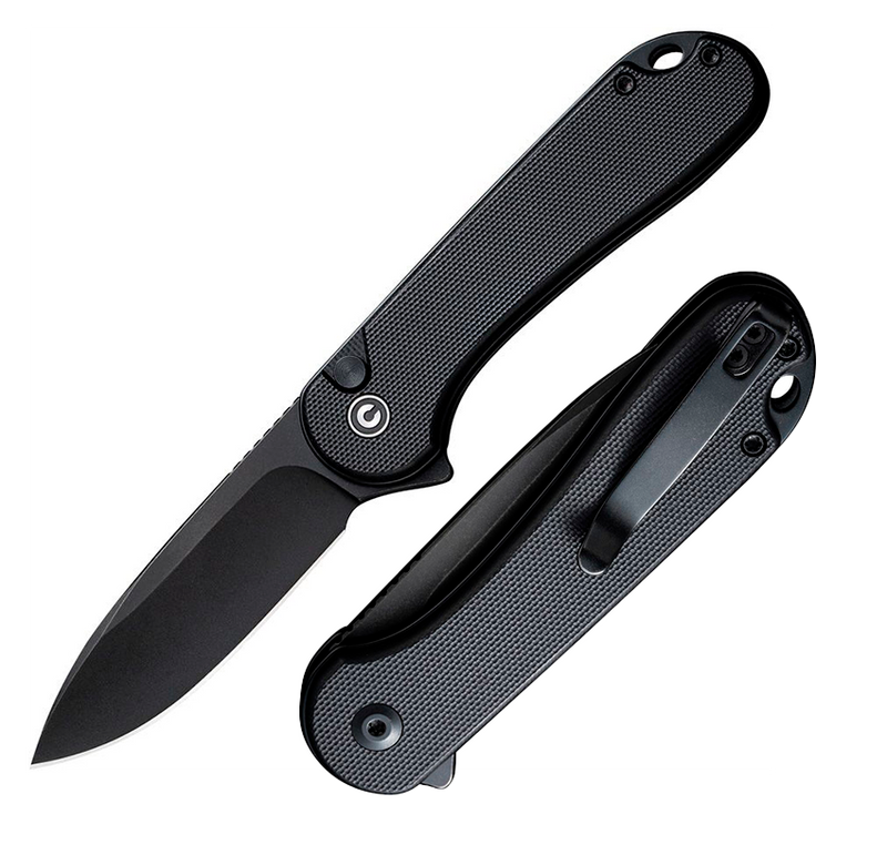 Civivi Elementum II Button Lock Folding Knife 3" Nitro V Steel Drop Point Blade Black G10 Handle 18062P1 -Civivi - Survivor Hand Precision Knives & Outdoor Gear Store