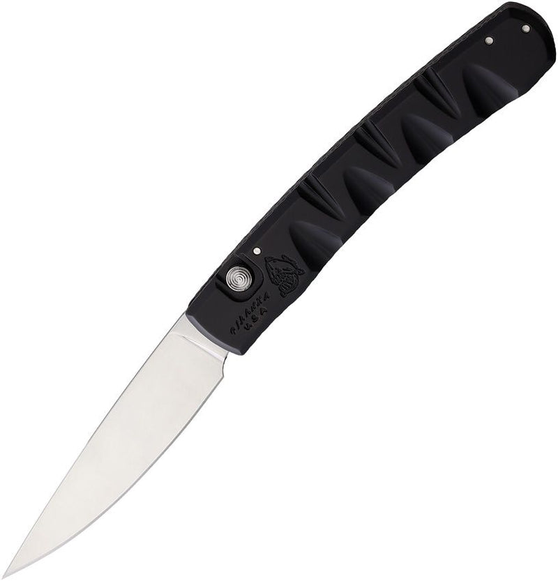 Piranha Knives Virus Folding Automatic Knife 3.25" CPM S30V Steel Blade Black Sculpted Aluminum Handle 15BK -Piranha Knives - Survivor Hand Precision Knives & Outdoor Gear Store