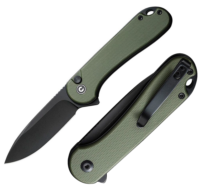 Civivi Elementum II Button Lock Folding Knife 3" Nitro V Steel Drop Point Blade OD Green G10 Handle 18062P3 -Civivi - Survivor Hand Precision Knives & Outdoor Gear Store