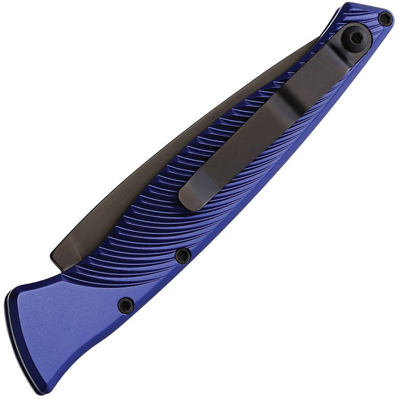 Piranha Knives DNA Tactical Folding Automatic Knife 3.25" CPM S30V Steel Blade Blue Aluminum Handle 16BT -Piranha Knives - Survivor Hand Precision Knives & Outdoor Gear Store