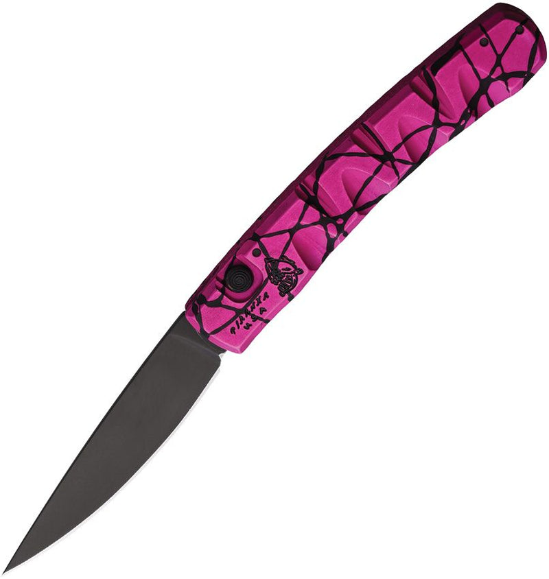 Piranha Knives Virus Tactical Folding Automatic Knife 3.25" Black DLC Coated CPM S30V Steel Blade Pink Camo Aluminum Handle 15PKT -Piranha Knives - Survivor Hand Precision Knives & Outdoor Gear Store