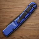 Piranha Knives Auto Virus Tactical Folding Knife 3.25" CPM S30V Steel Blade Blue Aluminum Handle.
