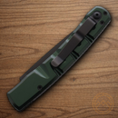 Piranha Knives Auto Folding Knife 3.25" 154CM Steel Blade Green Aluminum Handle