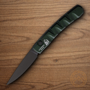 Piranha Knives Auto Folding Knife 3.25" 154CM Steel Blade Green Aluminum Handle