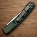Piranha Knives Auto Virus Folding Knife 3.25" CPM S30V Steel Blade Green Aluminum Handle