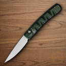 Piranha Knives Auto Virus Folding Knife 3.25" CPM S30V Steel Blade Green Aluminum Handle