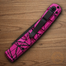Piranha Knives Auto Virus Tactical Folding Knife 3.25" CPM S30V Steel Blade Pink Camo Aluminum Handle.