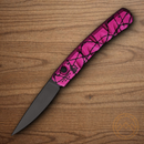 Piranha Knives Auto Virus Tactical Folding Knife 3.25" CPM S30V Steel Blade Pink Camo Aluminum Handle.