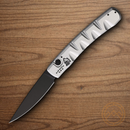 Piranha Knives Auto Virus Tactical Folding Knife 3.25" CPM S30V Steel Blade Silver Aluminum Handle.