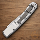 Piranha Knives Auto Virus Folding Knife 3.25" CPM S30V Steel Blade Silver Aluminum Handle
