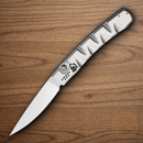 Piranha Knives Auto Virus Folding Knife 3.25" CPM S30V Steel Blade Silver Aluminum Handle