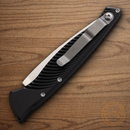 Piranha Knives Auto DNA Folding Knife 3.25" CPM S30V Steel Blade Black Aluminum Handle