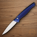 Piranha Knives Auto DNA Folding Knife 3.25" CPM S30V Steel Blade Blue Aluminum Handle