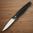 Piranha Knives Auto DNA Folding Knife 3.25" CPM S30V Steel Blade Green Aluminum Handle.