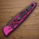 Piranha Knives Auto DNA Tactical Folding Knife 3.25" CPM S30V Steel Blade Black/Pink Aluminum Handle