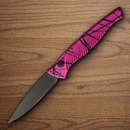 Piranha Knives Auto DNA Tactical Folding Knife 3.25" CPM S30V Steel Blade Black/Pink Aluminum Handle