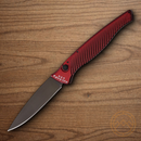 Piranha Knives Auto DNA Tactical Folding Knife 3.25" CPM S30V Steel Blade Red Aluminum Handle.