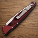 Piranha Knives Auto DNA Folding Knife 3.25" CPM S30V Steel Blade Red Aluminum Handle