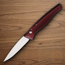 Piranha Knives Auto DNA Folding Knife 3.25" CPM S30V Steel Blade Red Aluminum Handle