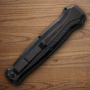 Piranha Knives  Auto Rated-R Tactical Folding Knife 3.5" 154CM Steel Blade Black Aluminum Handle