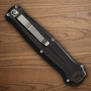 Piranha Knives Auto Rated-R Folding Knife 3.5" 154CM Steel Blade Black Aluminum Handle