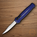 Piranha Knives  Auto Rated-R Folding Knife 3.5" 154CM Steel Blade Blue Aluminum Handle