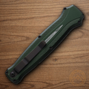 Piranha  Knives Auto Rated-R Tactical Folding Knife 3.5" 154CM Steel Blade Green Aluminum Handle