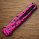 Piranha Knives Auto Rated-R Tactical Folding Knife 3.5" 154CM Steel Blade Pink Camo Aluminum Handle