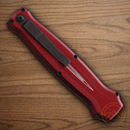 Piranha Knives Auto Rated-R Tactical Folding Knife 3.5" 154CM Steel Blade Red Aluminum Handle